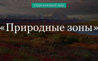Материки океаны природные зоны 4 класс окружающий мир